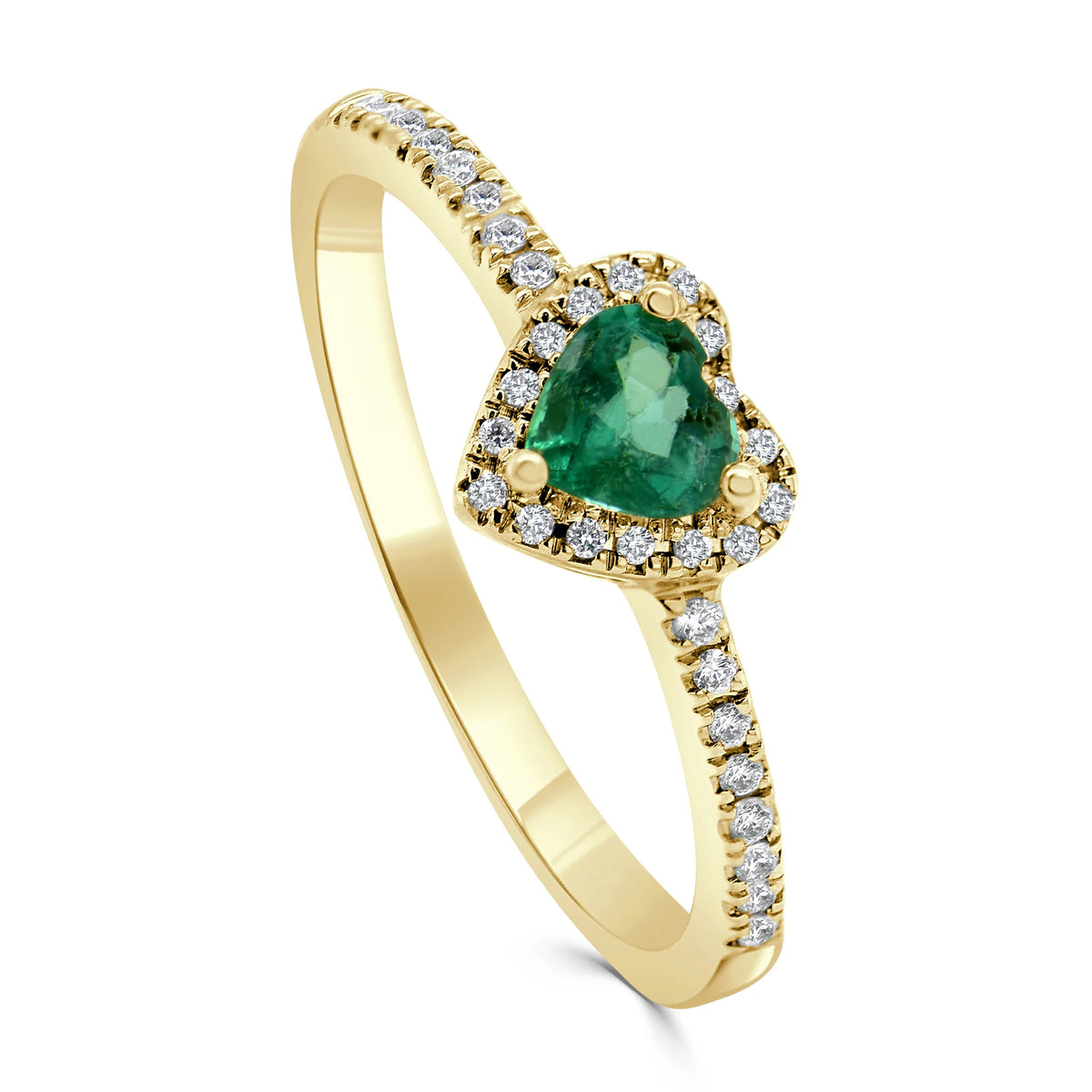 Birthstone Heart & Diamond Ring