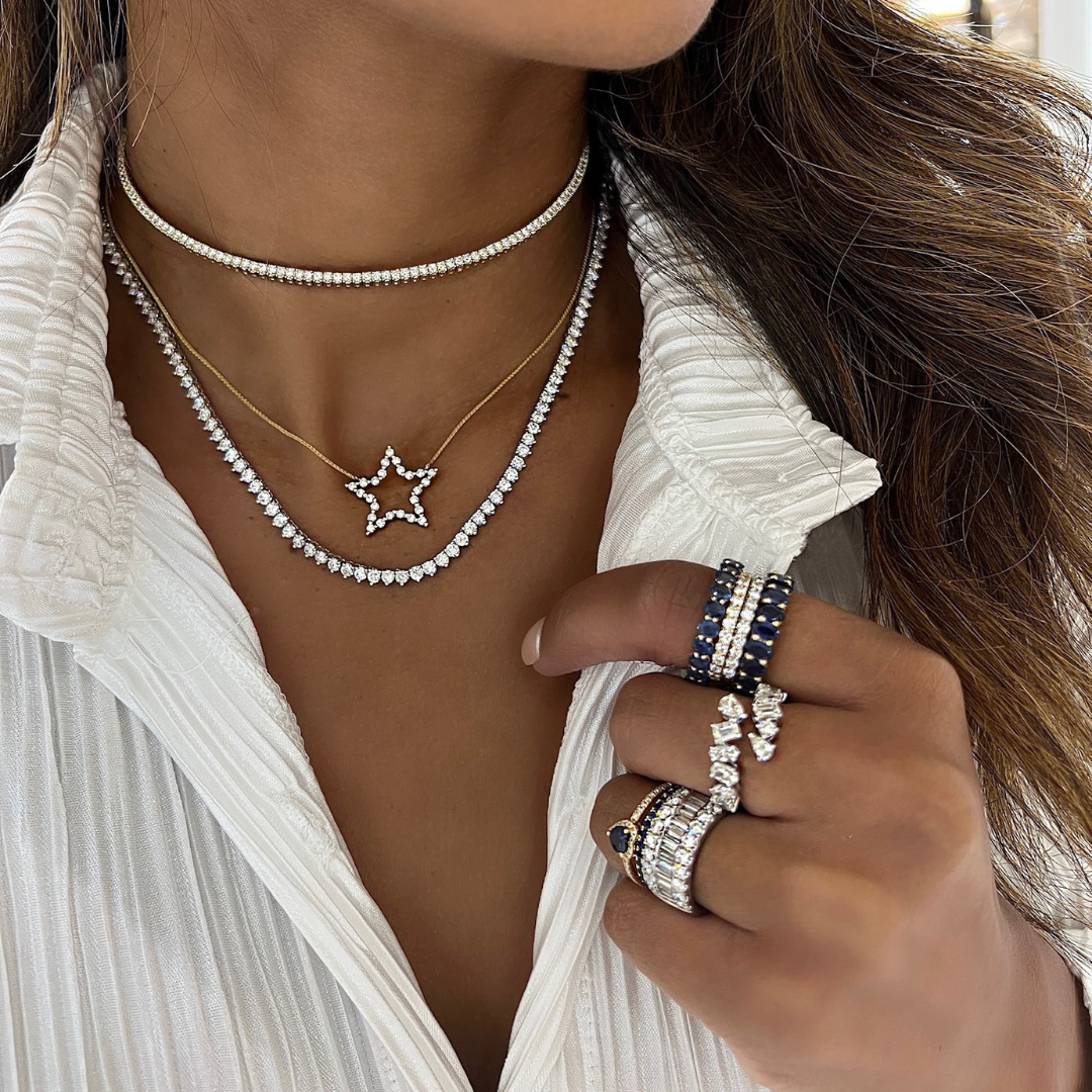 Charlie Cloud® Floating Diamond Star Necklace 0.69 ctw