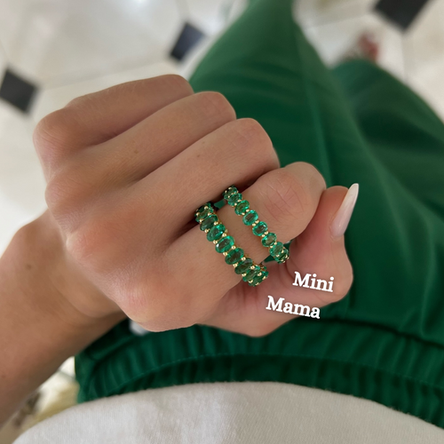 Emerald Oval Eternity Bands