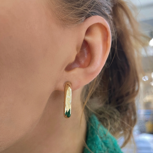 Jade Tube Hoops 15mm