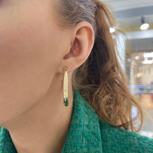 Jade Tube Hoops 30mm