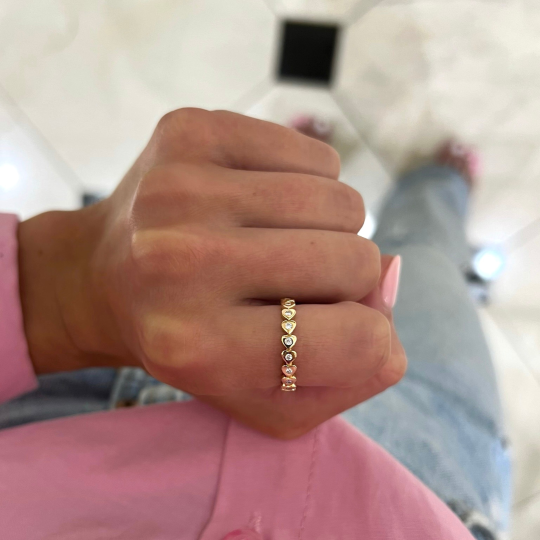 "One and Only" Diamond Eternity Heart Ring