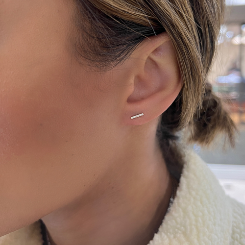 Zoey Single Row Diamond Stud Earrings