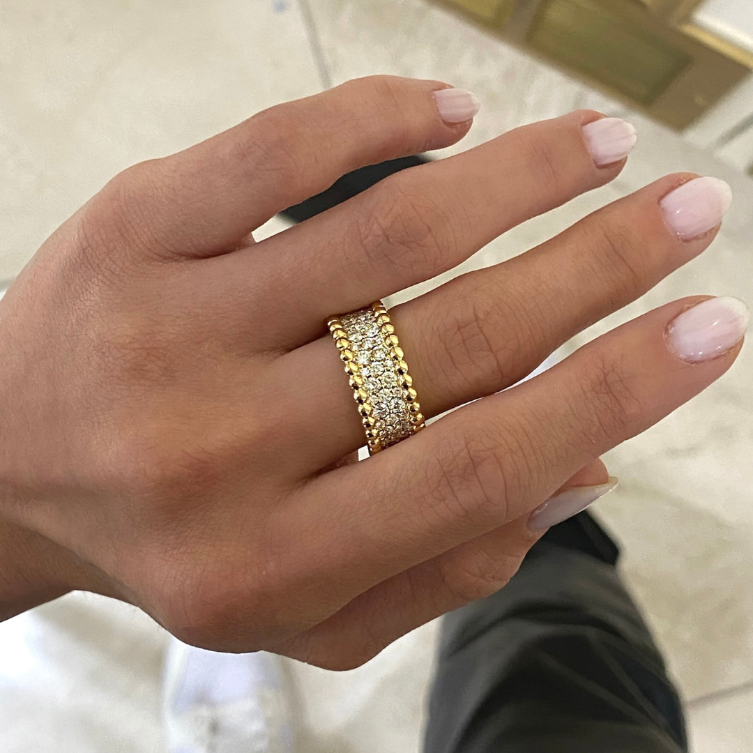 Sage Pave Diamond Ring