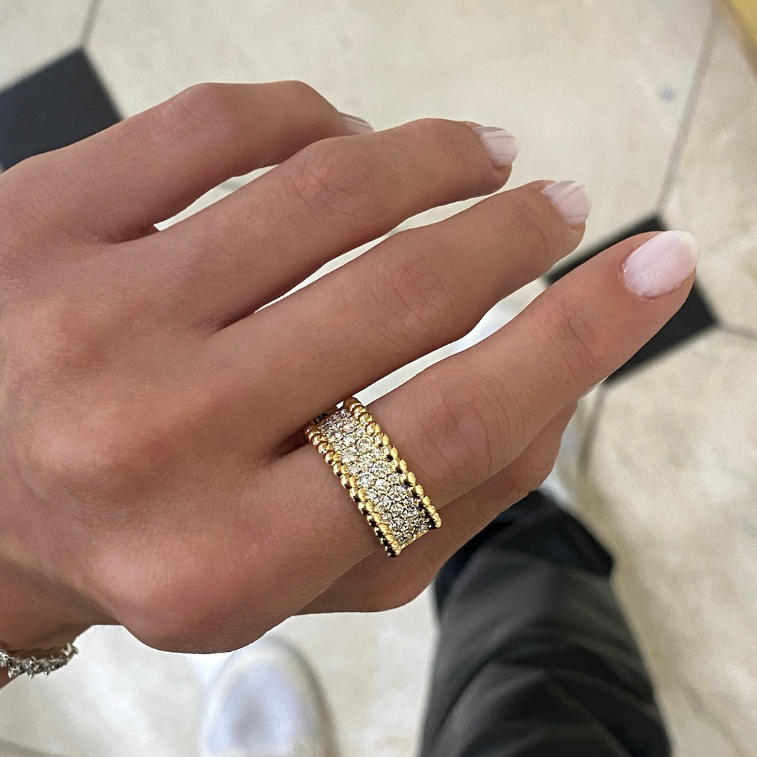 Sage Pave Diamond Ring