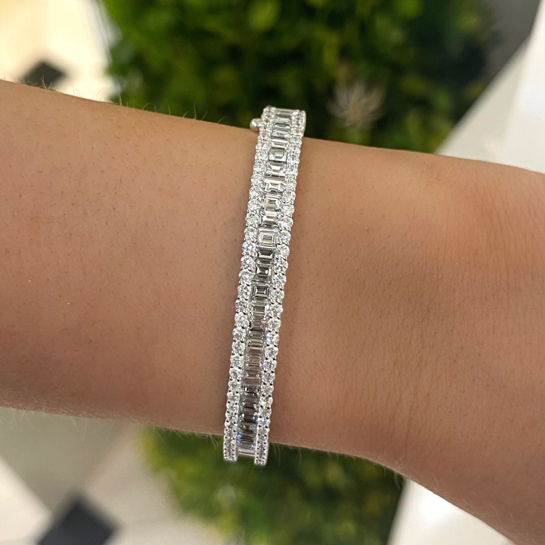 Gianna Baguette Diamond Bangle 6.28 ctw RW Fine Jewelry