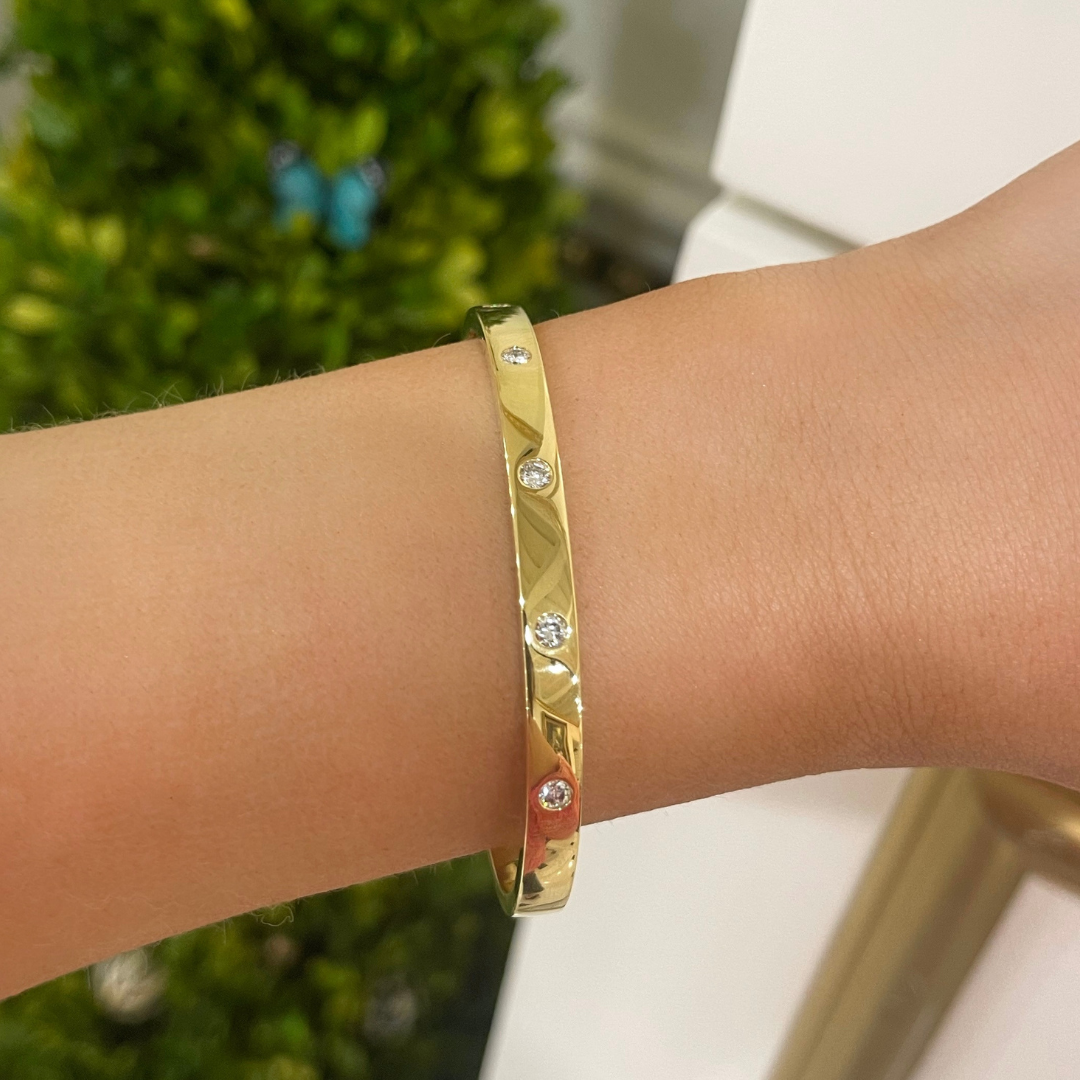Kate spade gold bracelet 2025 with diamonds