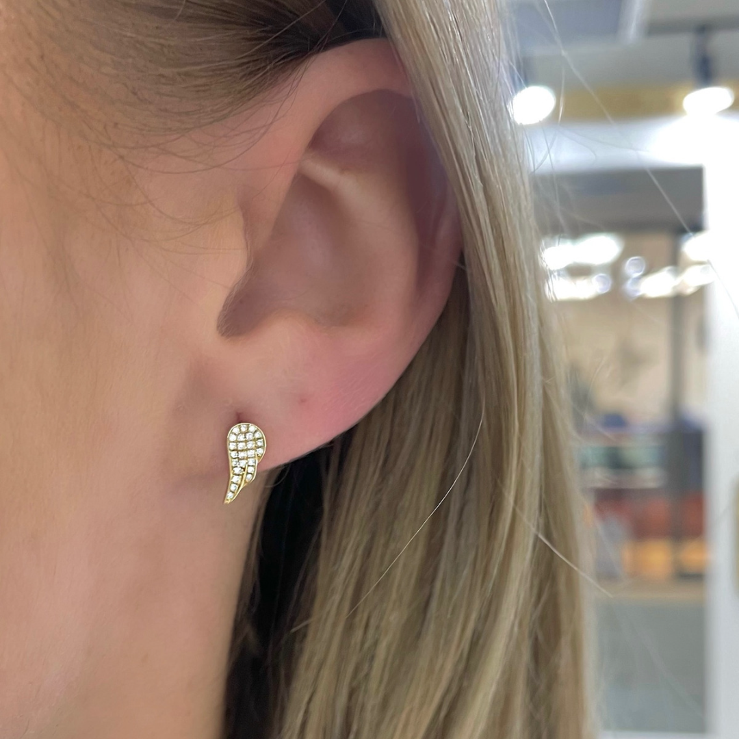 Angel Wing Stud Earrings RW Fine Jewelry