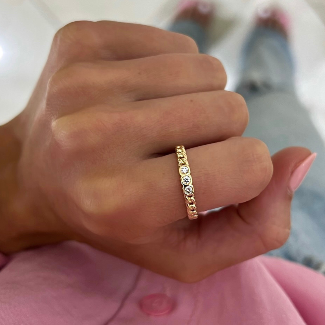Bailee Bezel Link Ring