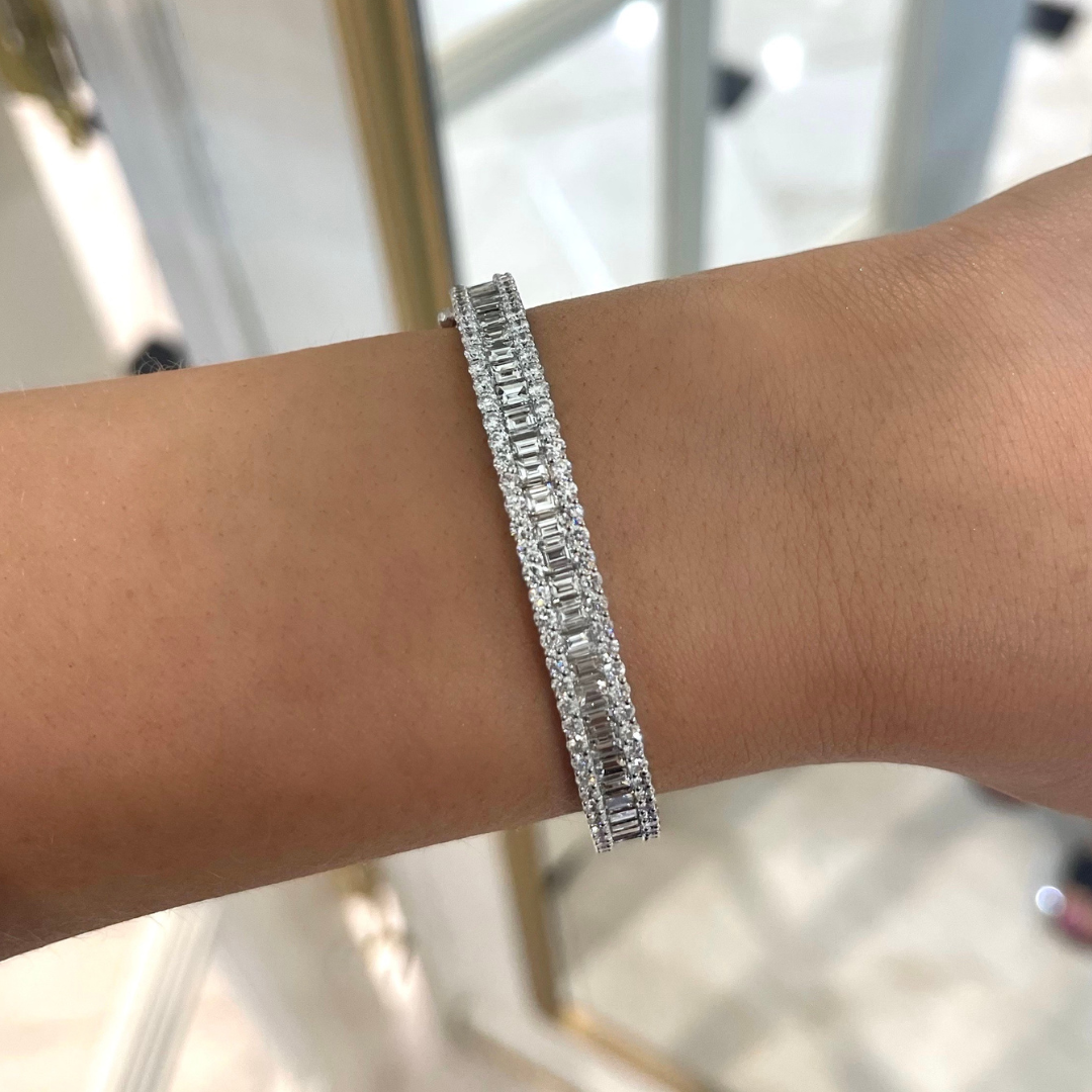 Gianna Baguette Diamond Bangle 6.28 ctw