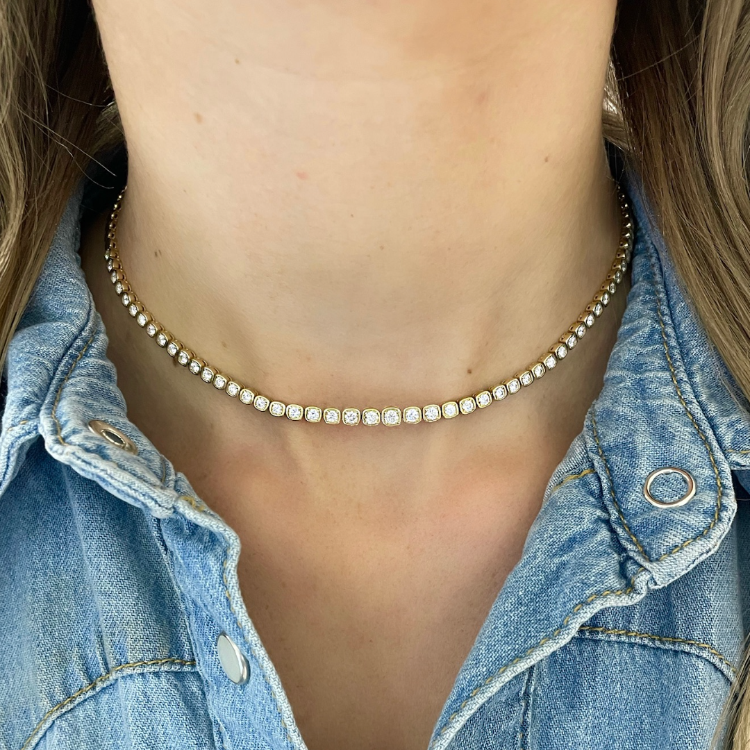 Diamond tennis online choker necklace