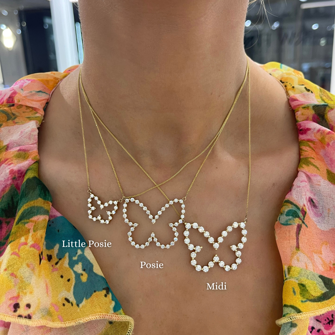 Little Posie Charlie Cloud® Floating Diamond Butterfly Necklace 0.70 ctw