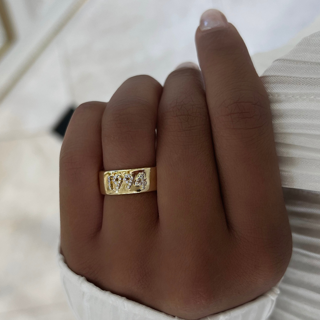 Custom 3D Diamond Solid Gold Cigar Band