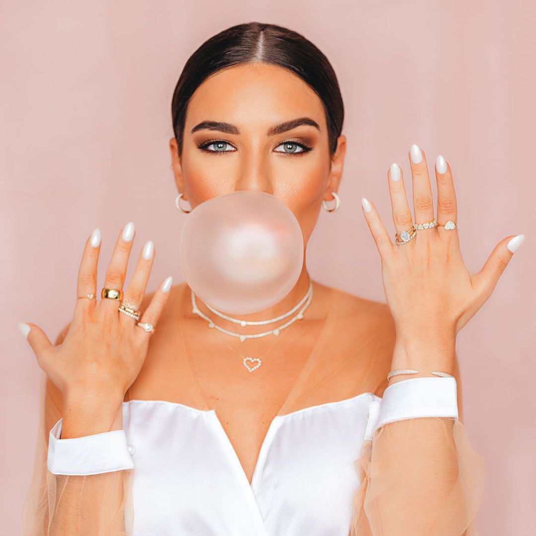 Script Love Diamond Heart Ring