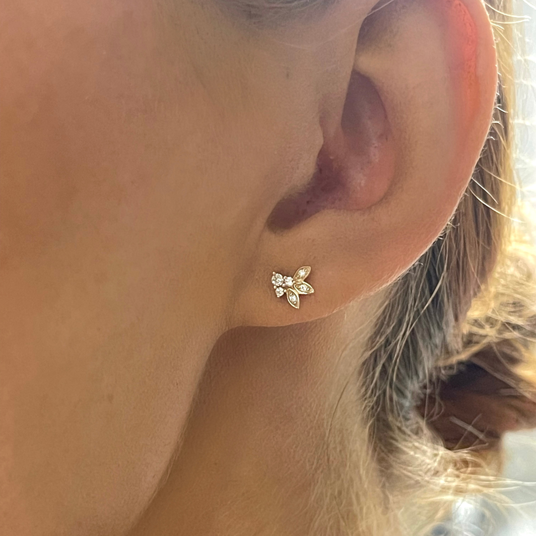 Hummingbird Diamond Stud Earrings RW Fine Jewelry