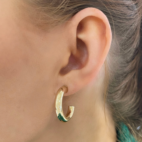 Jade Tube Hoops 15mm