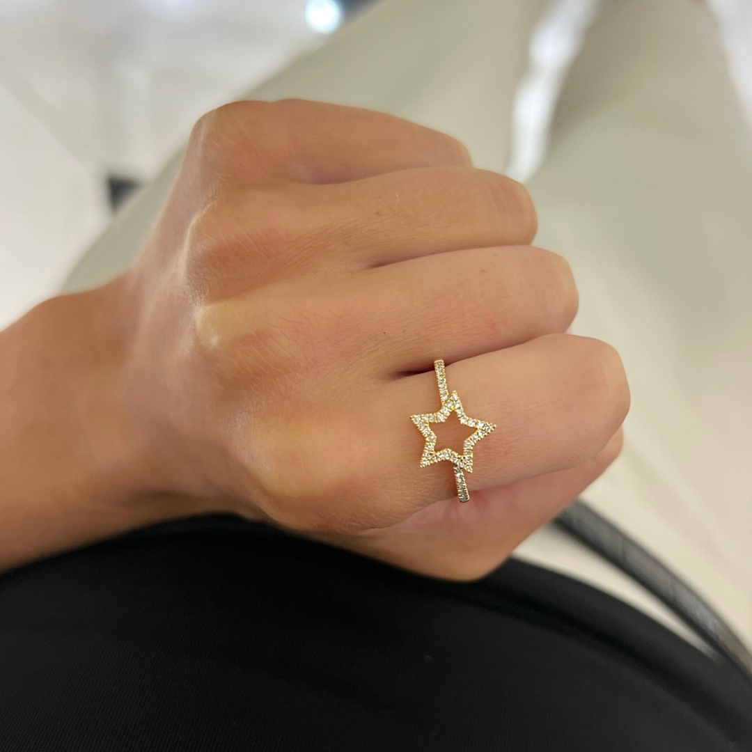 Jones Diamond Outline Star Ring