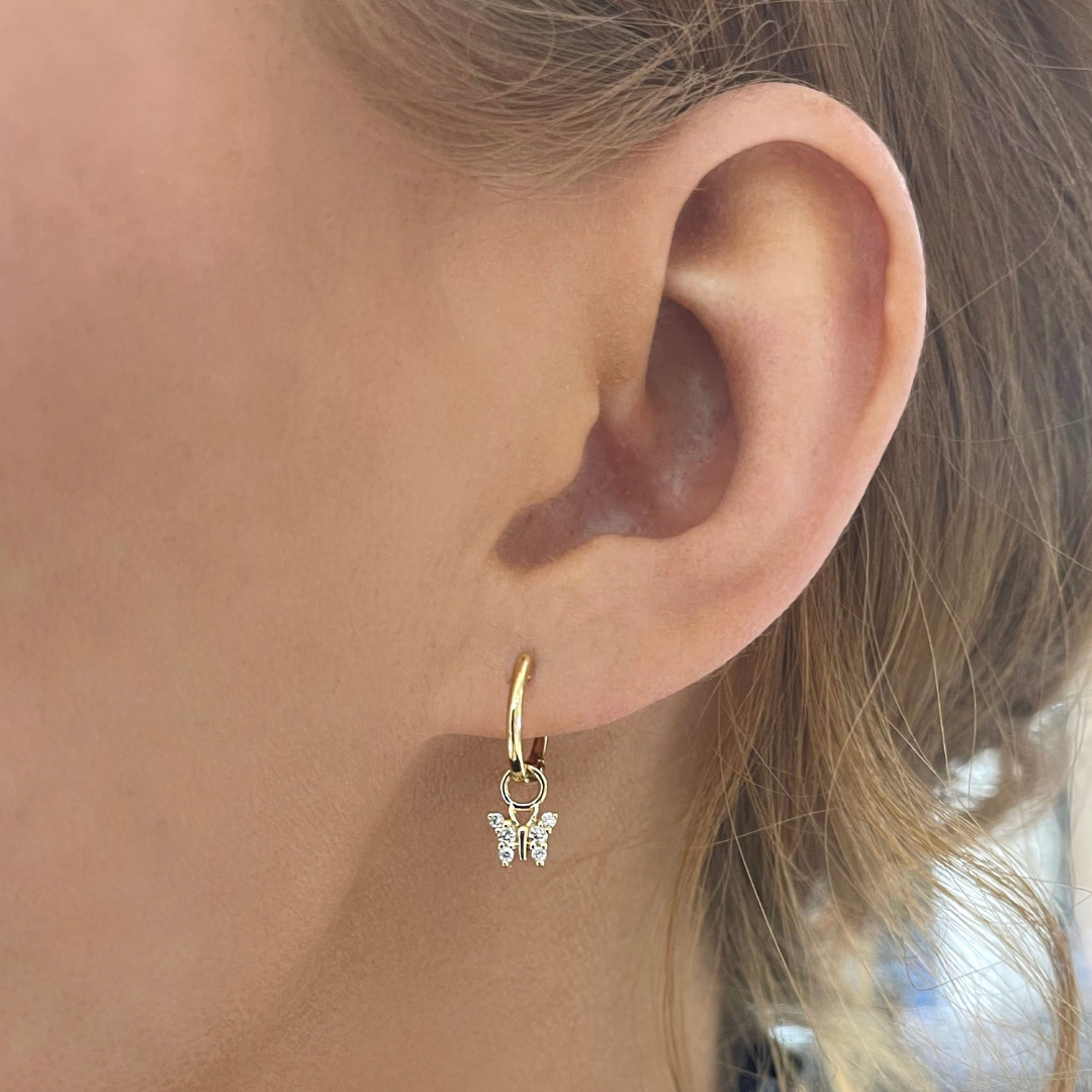 Kalliope Butterfly Huggie Earrings