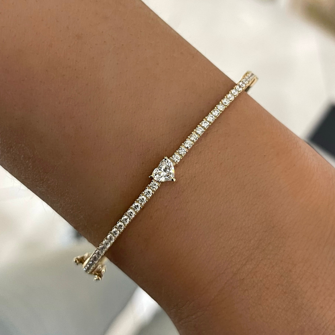 Diamond 2025 heart bracelet