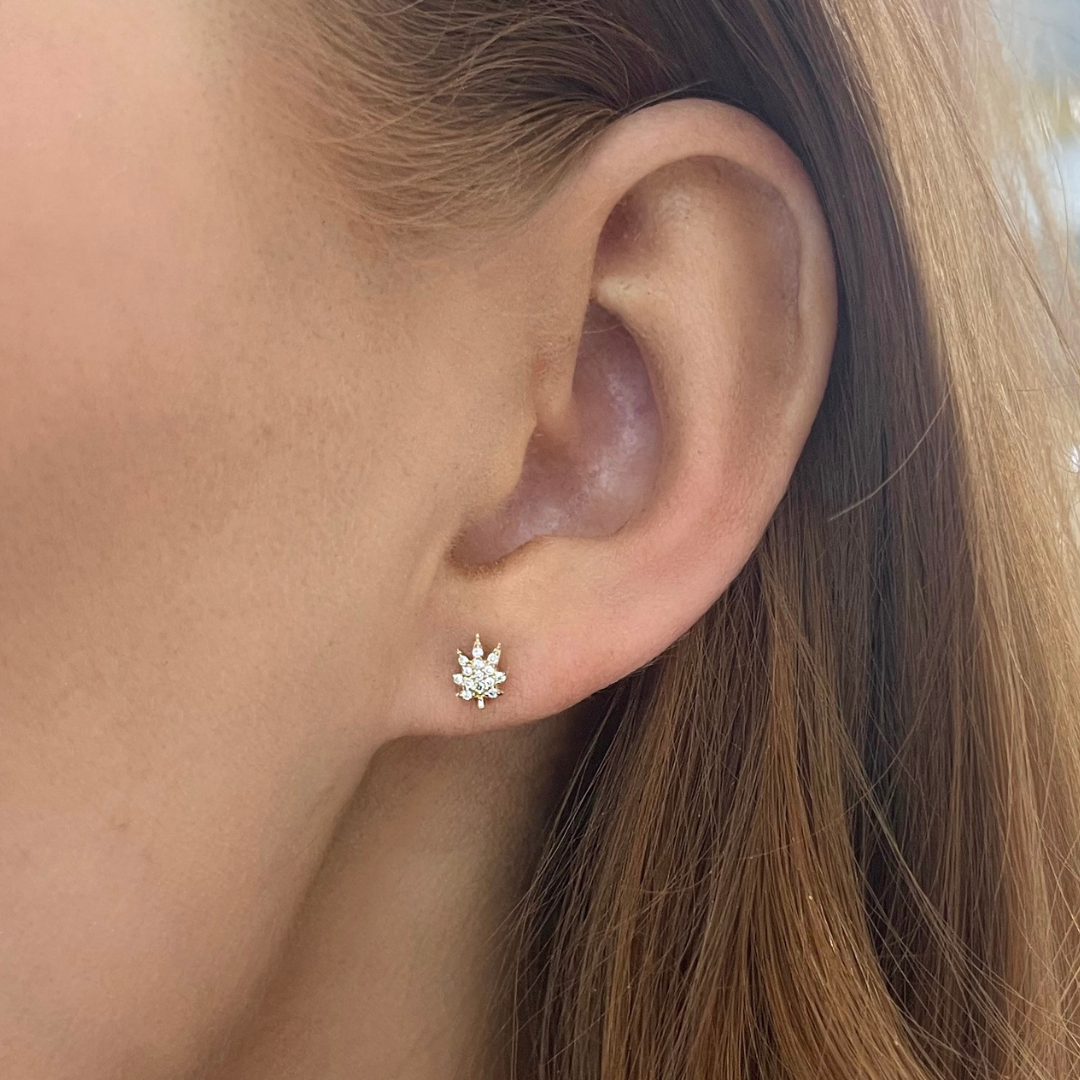 Fine diamond stud earrings Clearance