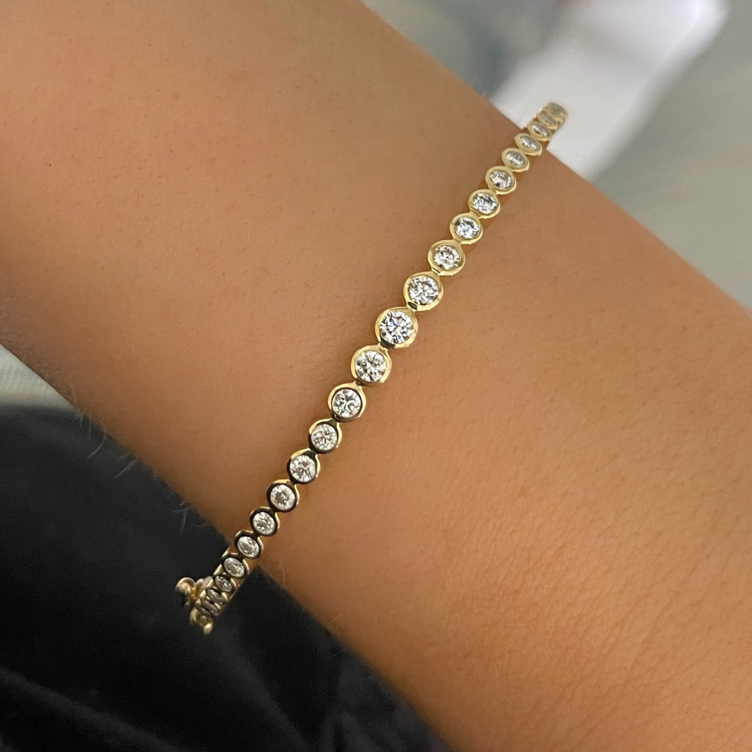 Bezel sales diamond bracelet