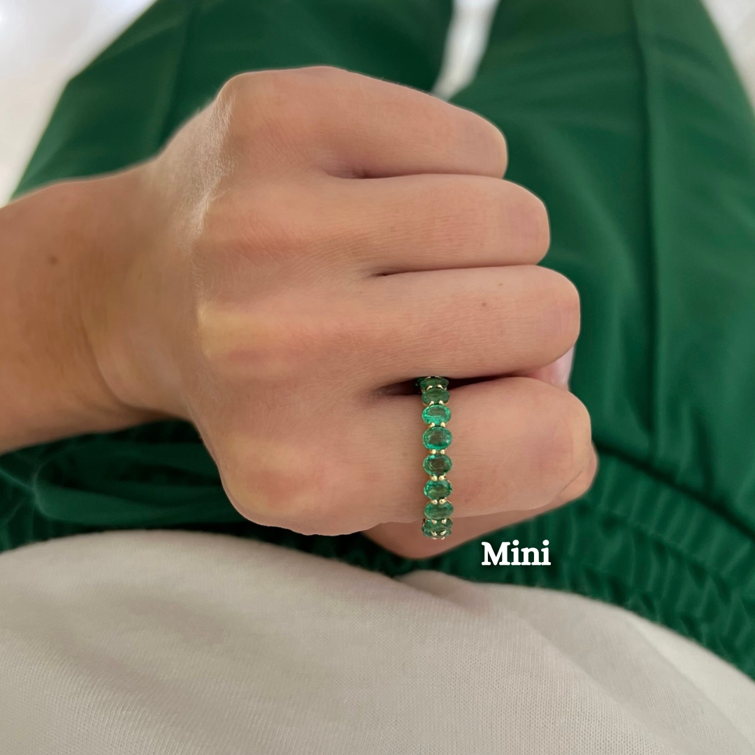 Emerald Oval Eternity Bands