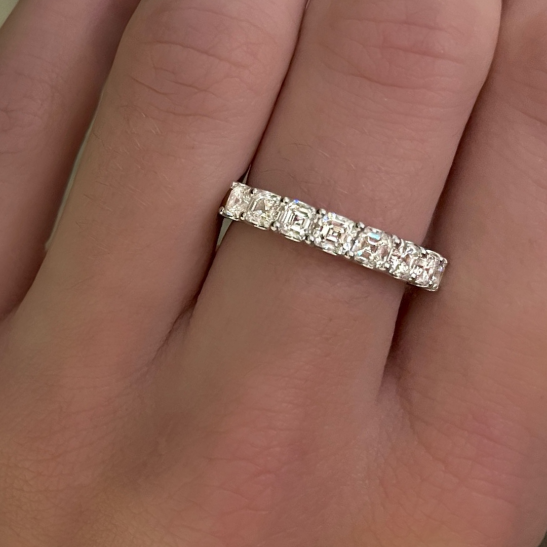 Mini Helena Asscher Cut Diamond Band ctw – RWFJ