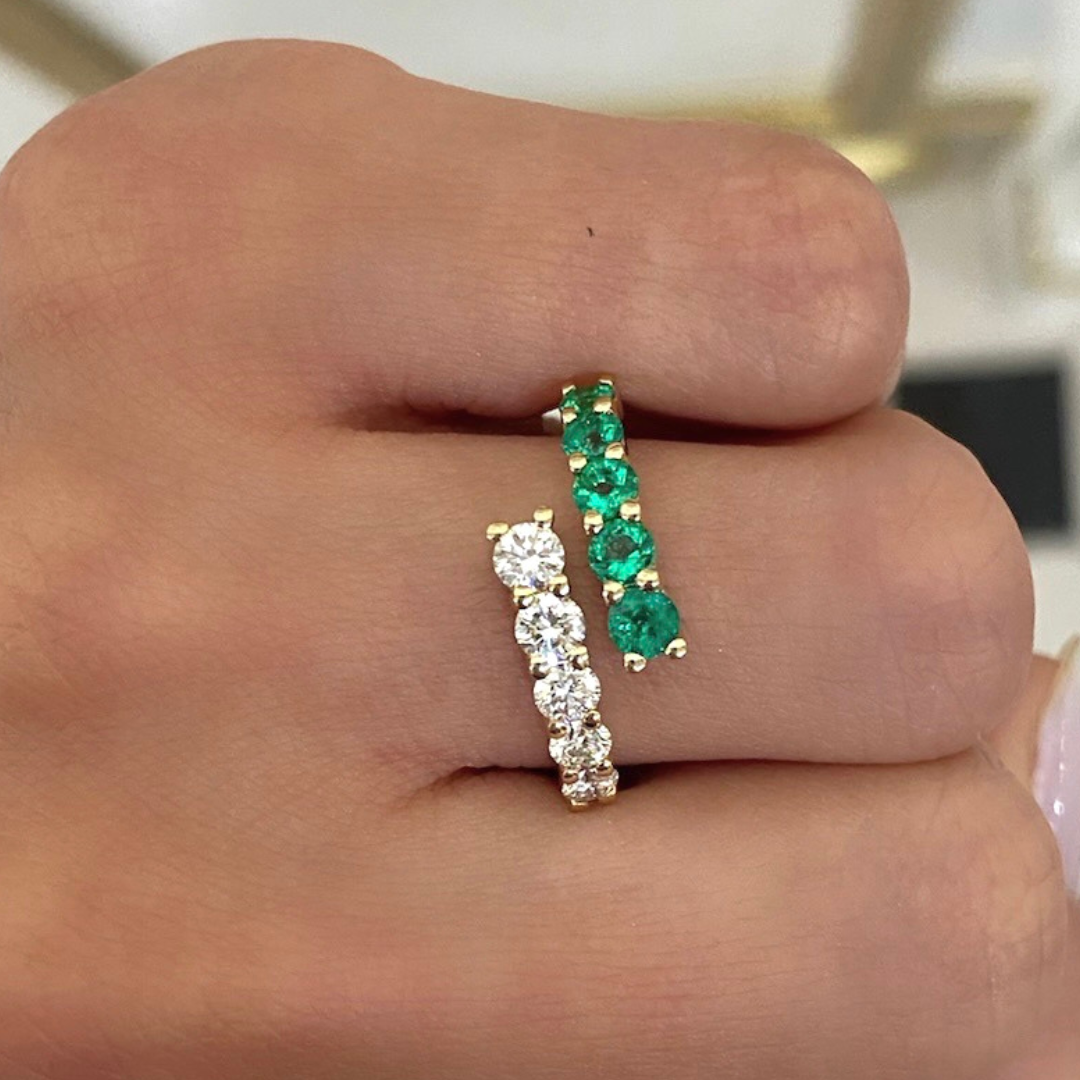 Emerald best sale crossover ring