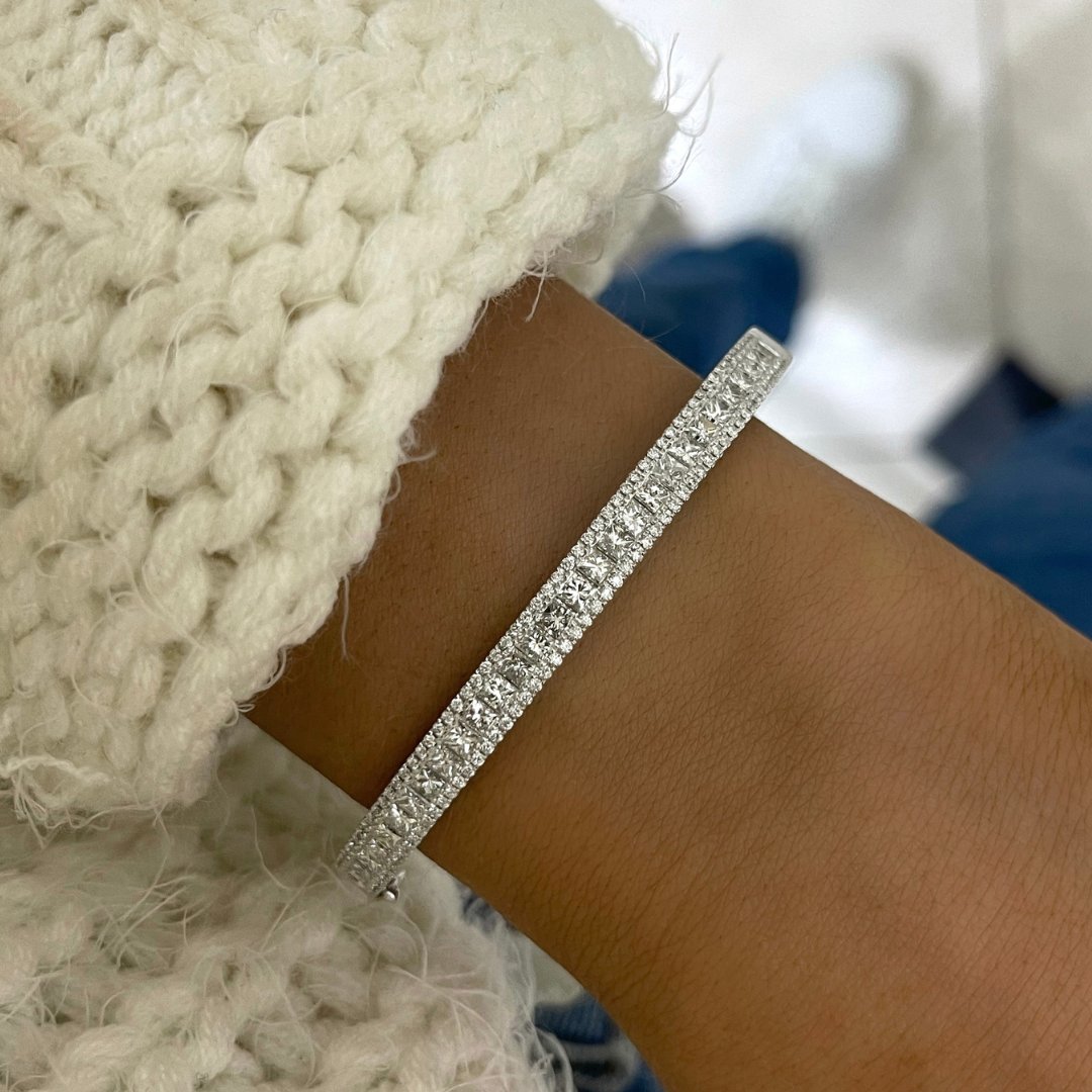 Francine Princess Cut Diamond Bangle 3.30 ctw