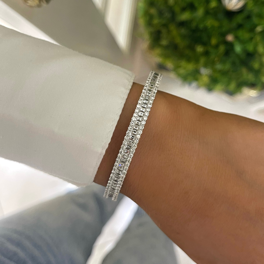 Mini Gianna Baguette Diamond Bangle 4.49 ctw