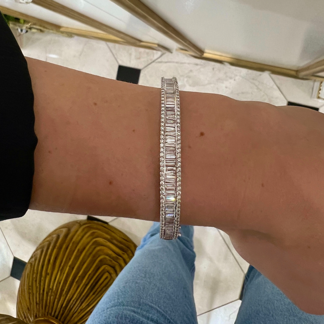 Brooks Tapered Baguette Diamond Bangle 5.10 ctw