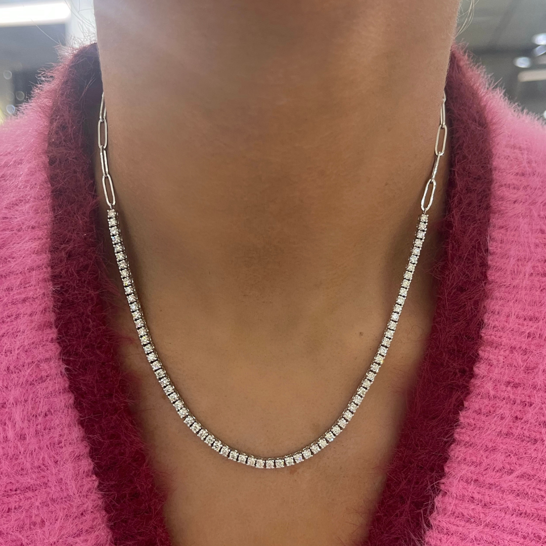 Tennis link necklace deals