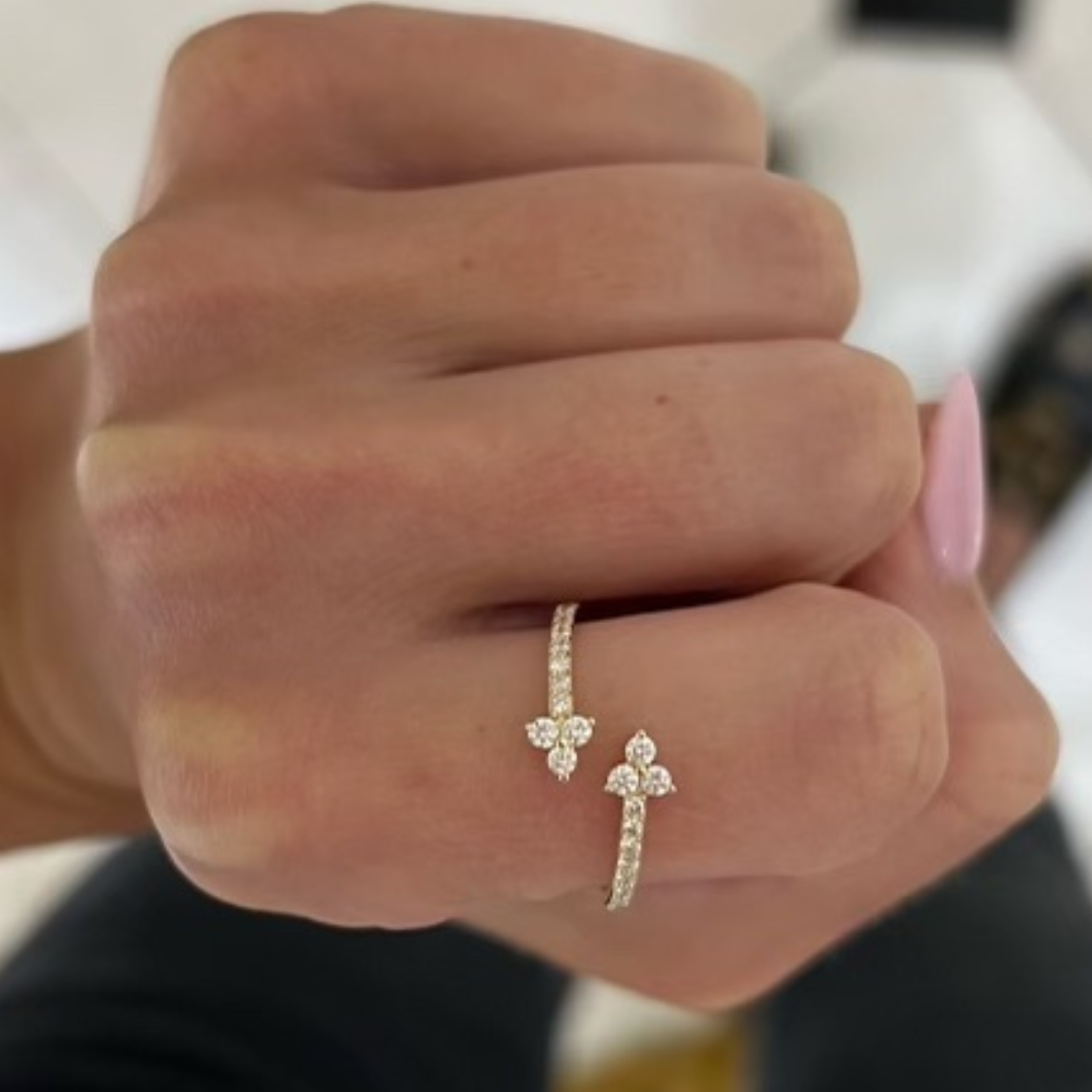 Trilogy Crossover Floating Diamond Ring