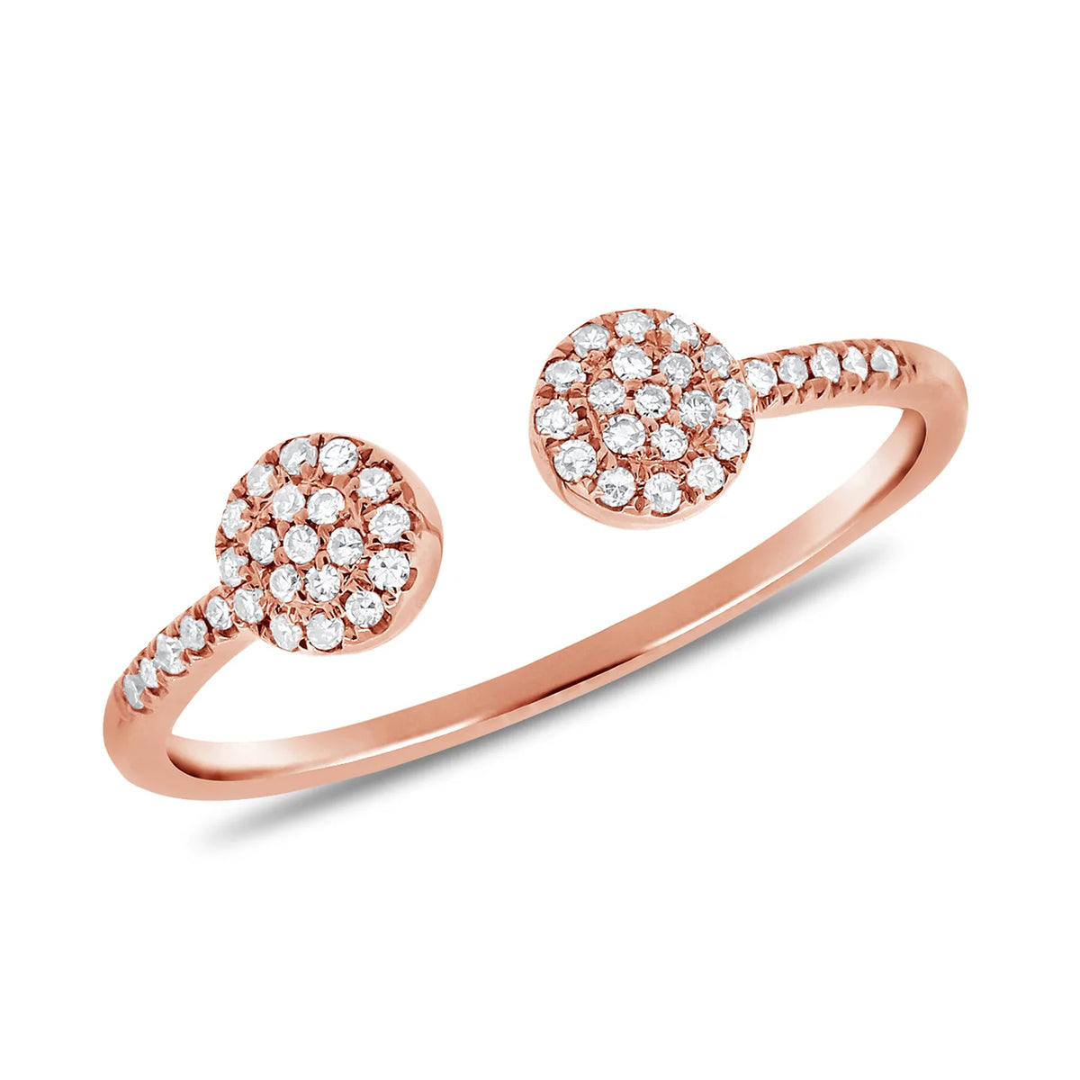 Bonnie Pave Diamond Round Floating Ring