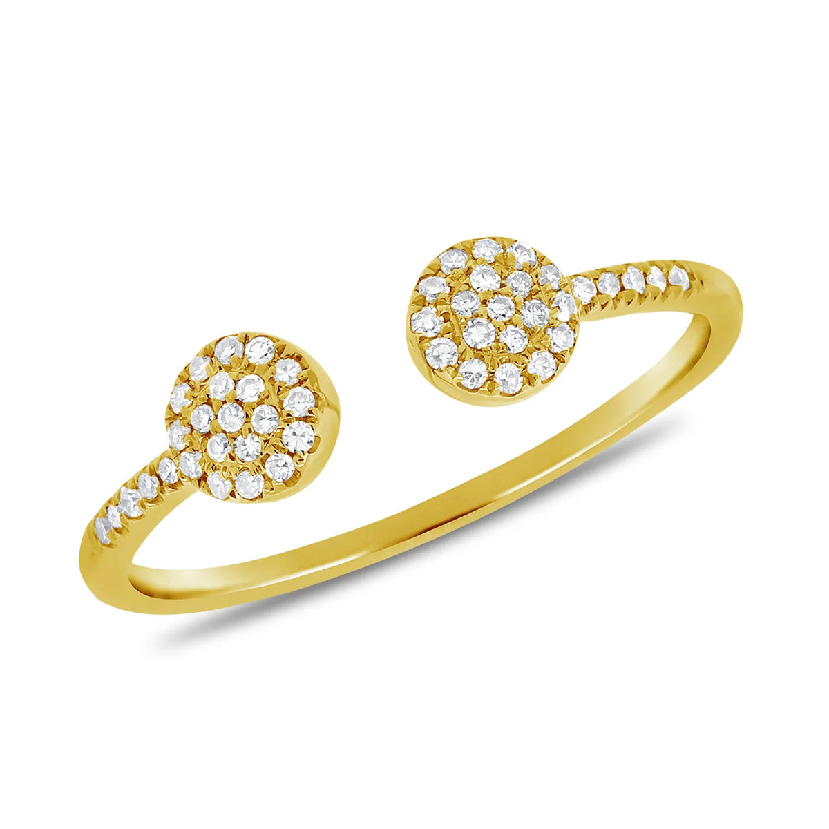 Bonnie Pave Diamond Round Floating Ring