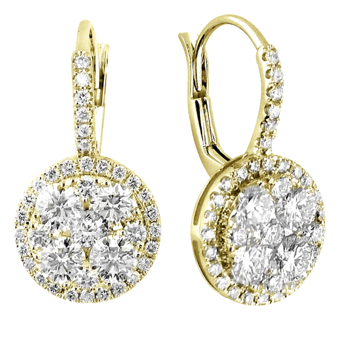 Birdie Pave Diamond Dangle Earrings