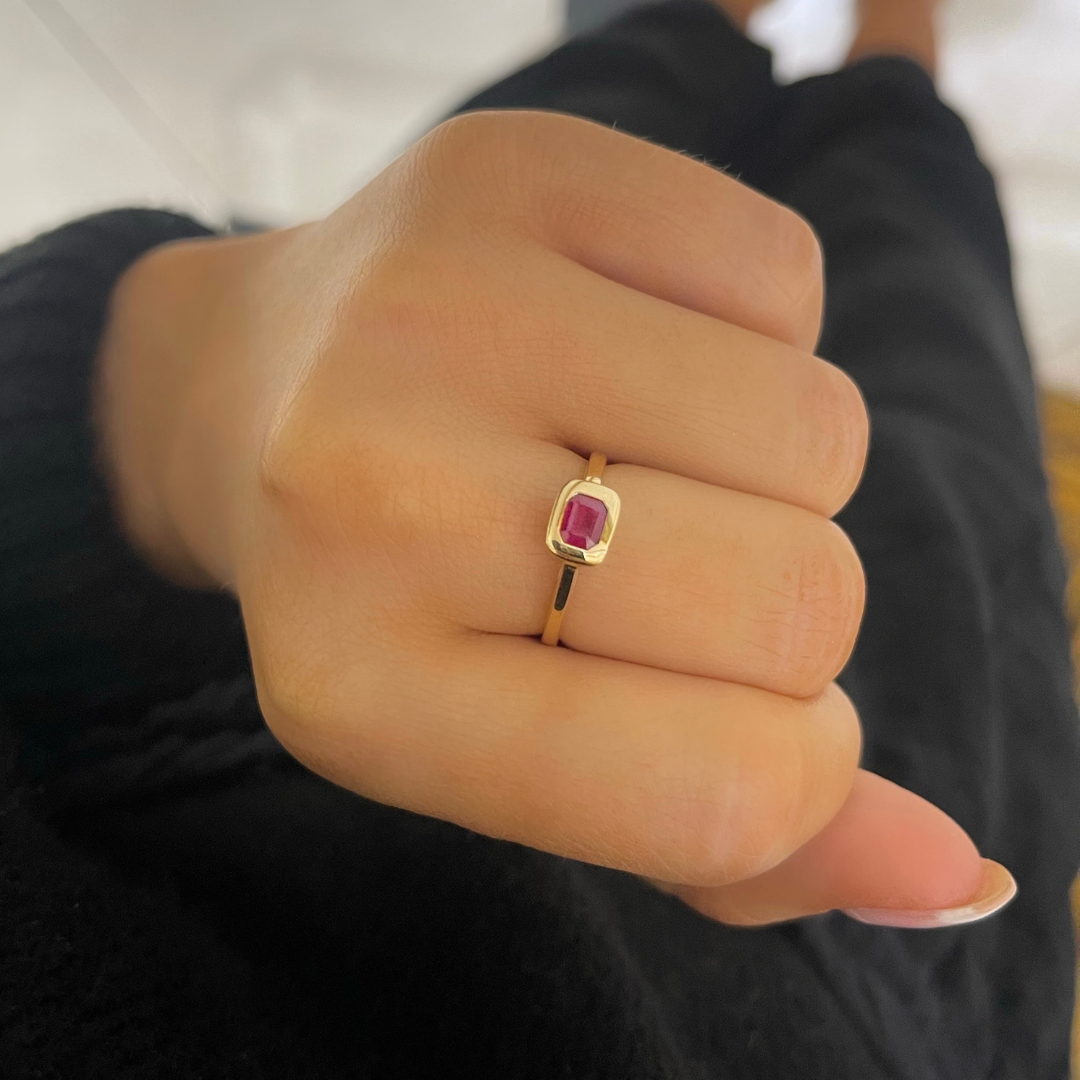 Bezel Gemstone Ring