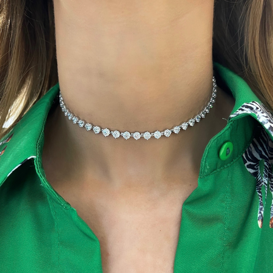 The Charlie Cloud® Multi-Way Floating Diamond Choker & Tennis Bracelet RW Fine Jewelry