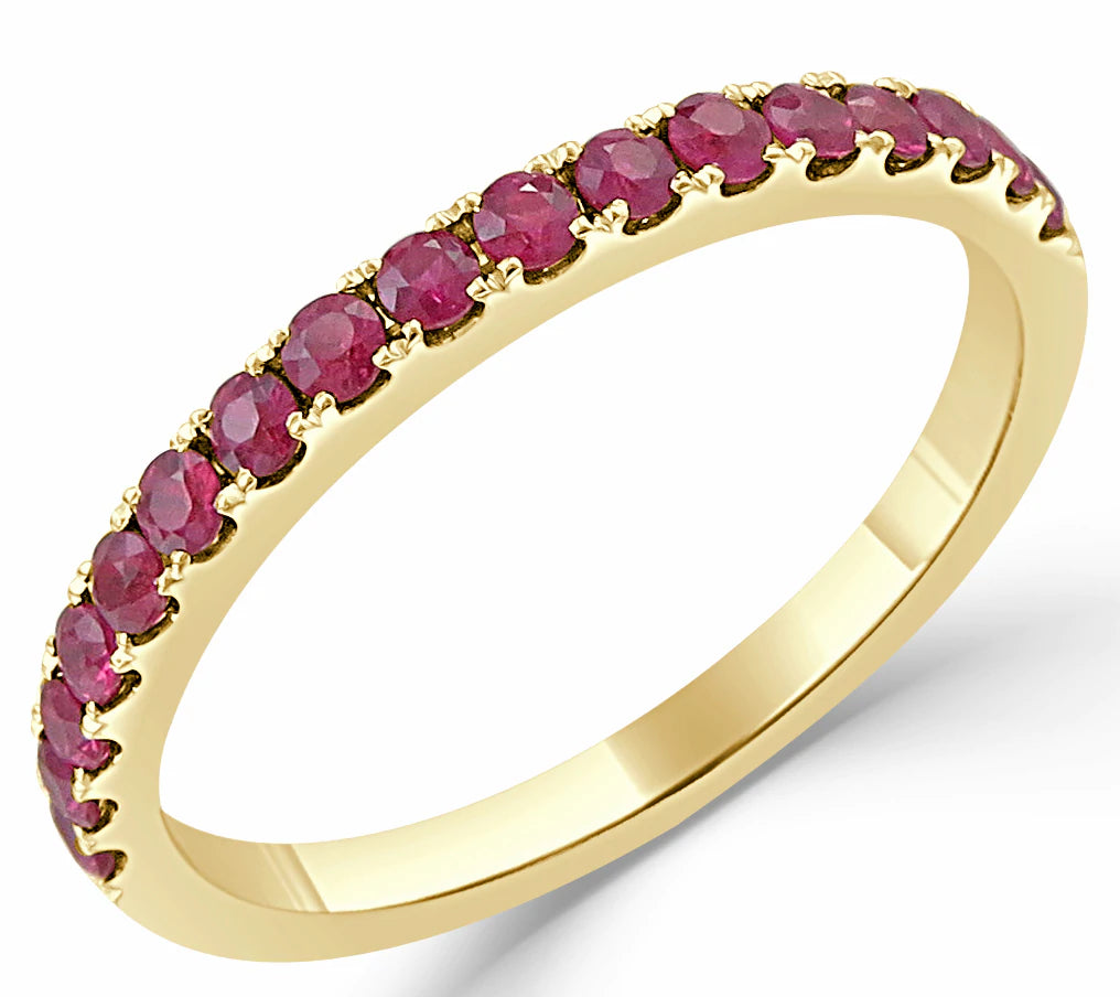 Birthstone Halfway Stacking Band Ring