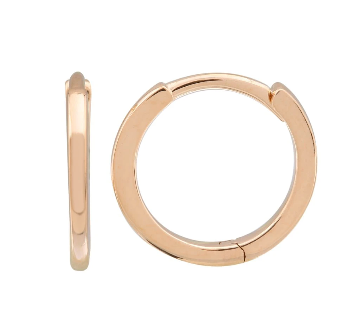 14k Gold Huggies 11mm Rose Gold