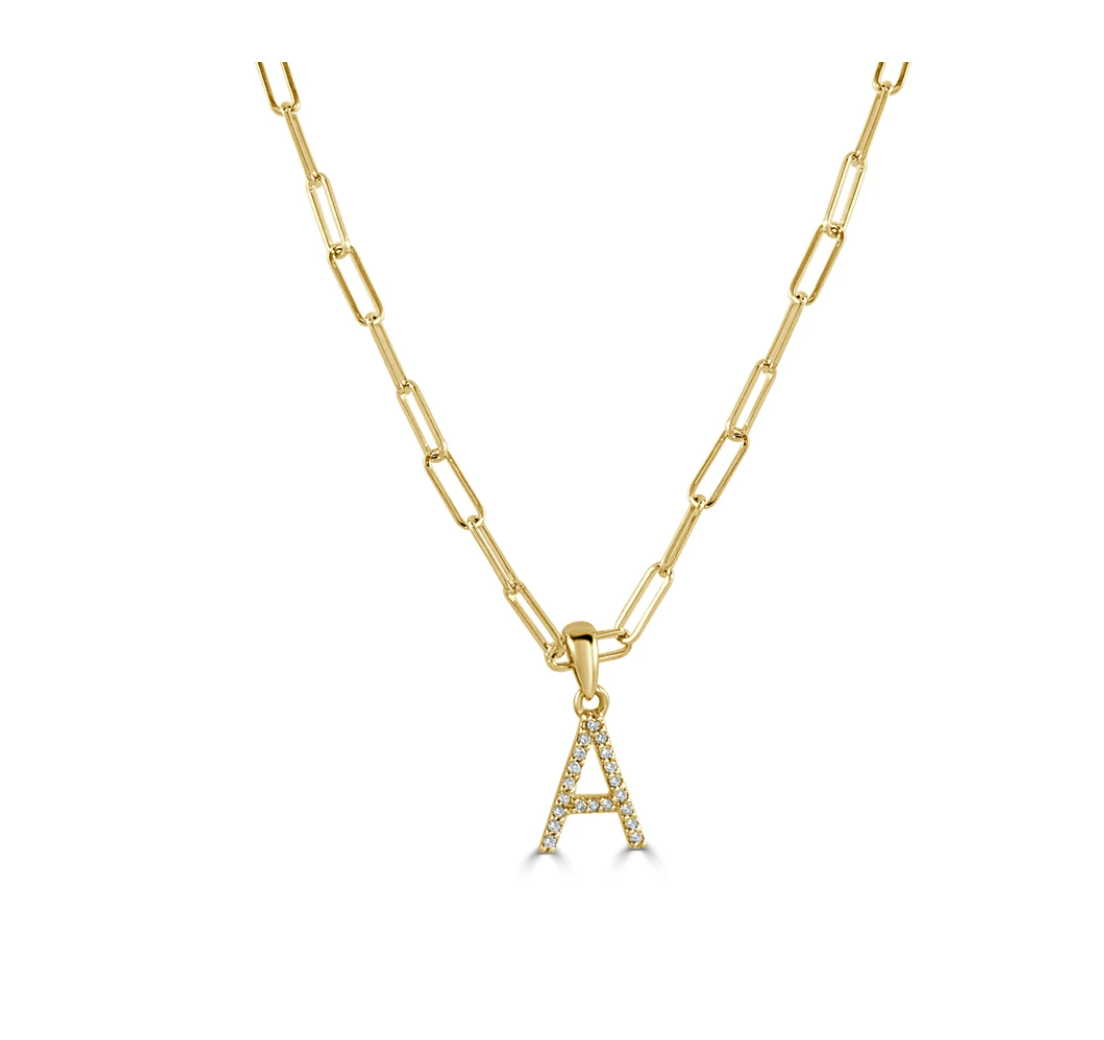 Paperclip Chain Necklace (Gold)