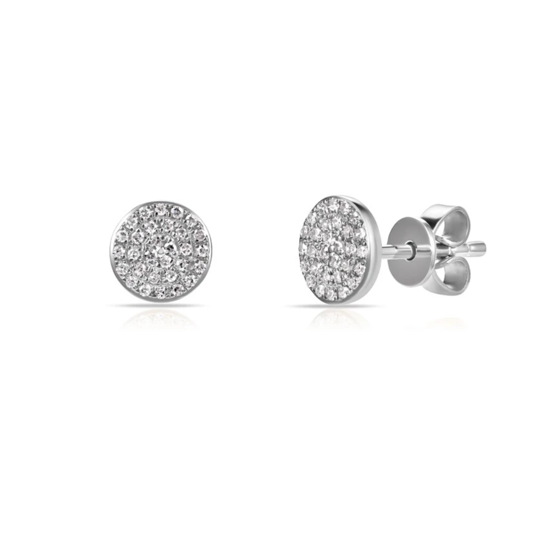 Bonnie Pave Diamond Round Studs