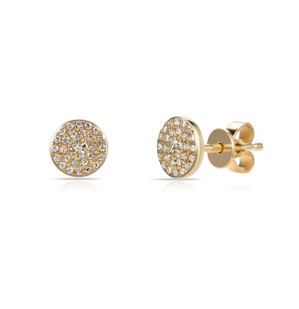 Bonnie Pave Diamond Round Studs