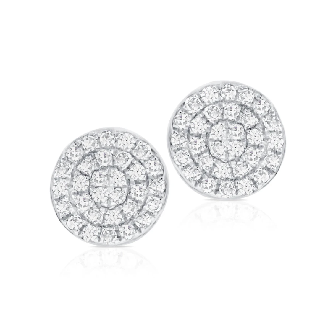 Bonnie Pave Diamond Round Studs