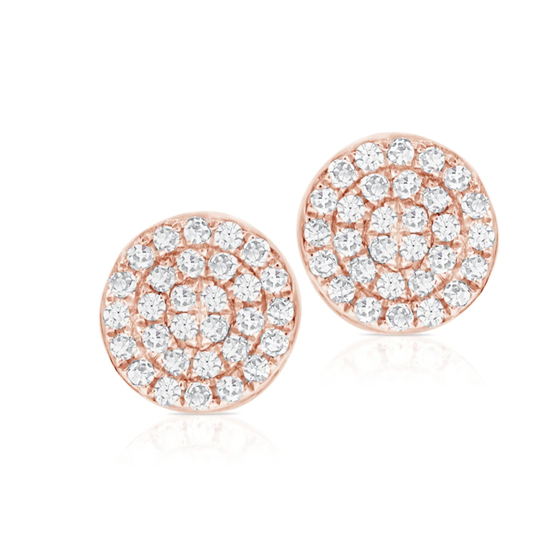 Bonnie Pave Diamond Round Studs