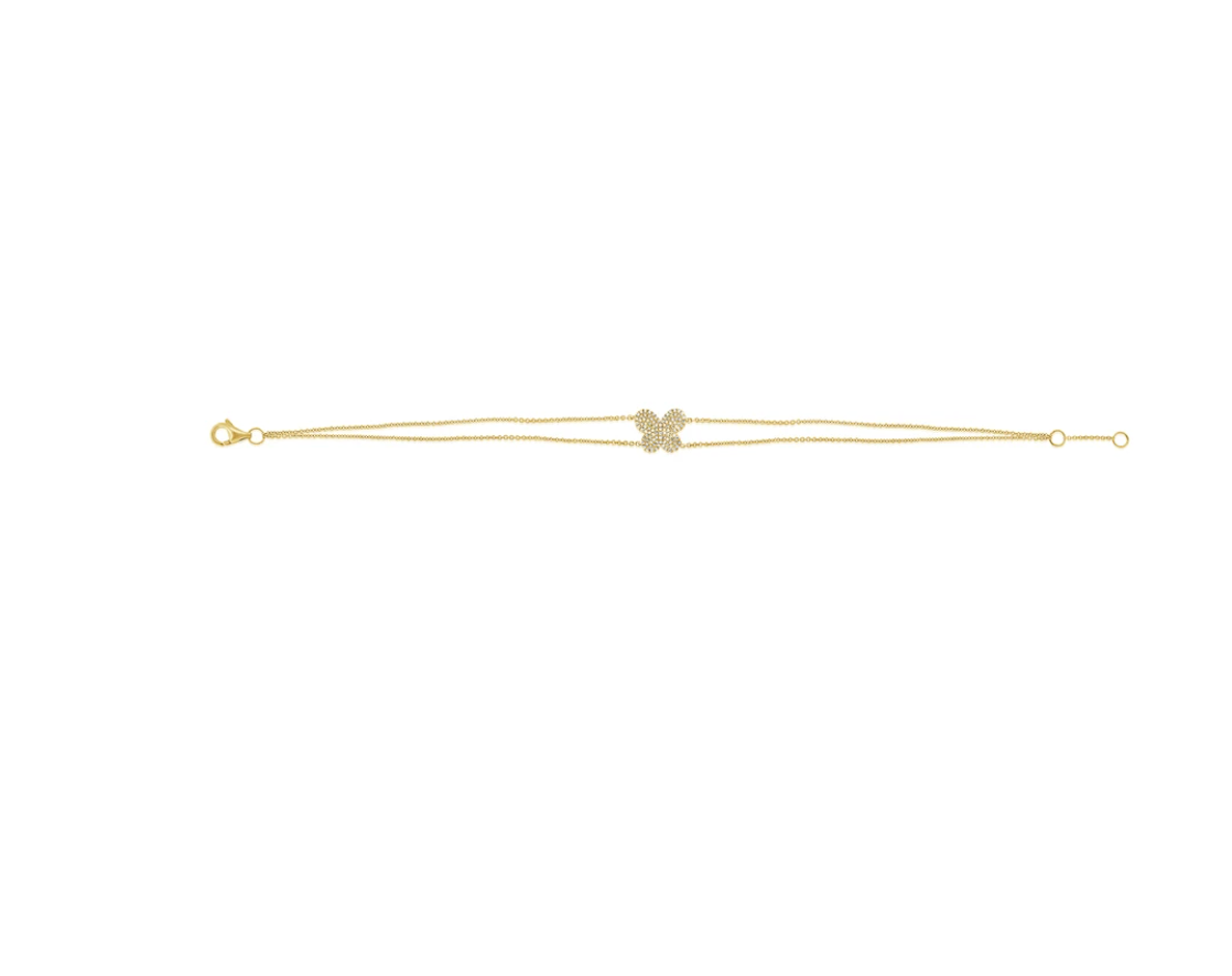 Tansy Pave Butterfly Diamond Bracelet