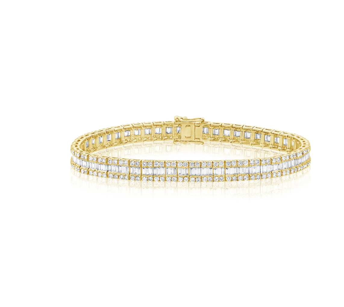 Baguette Diamond Tennis Bracelet 4.90 ctw