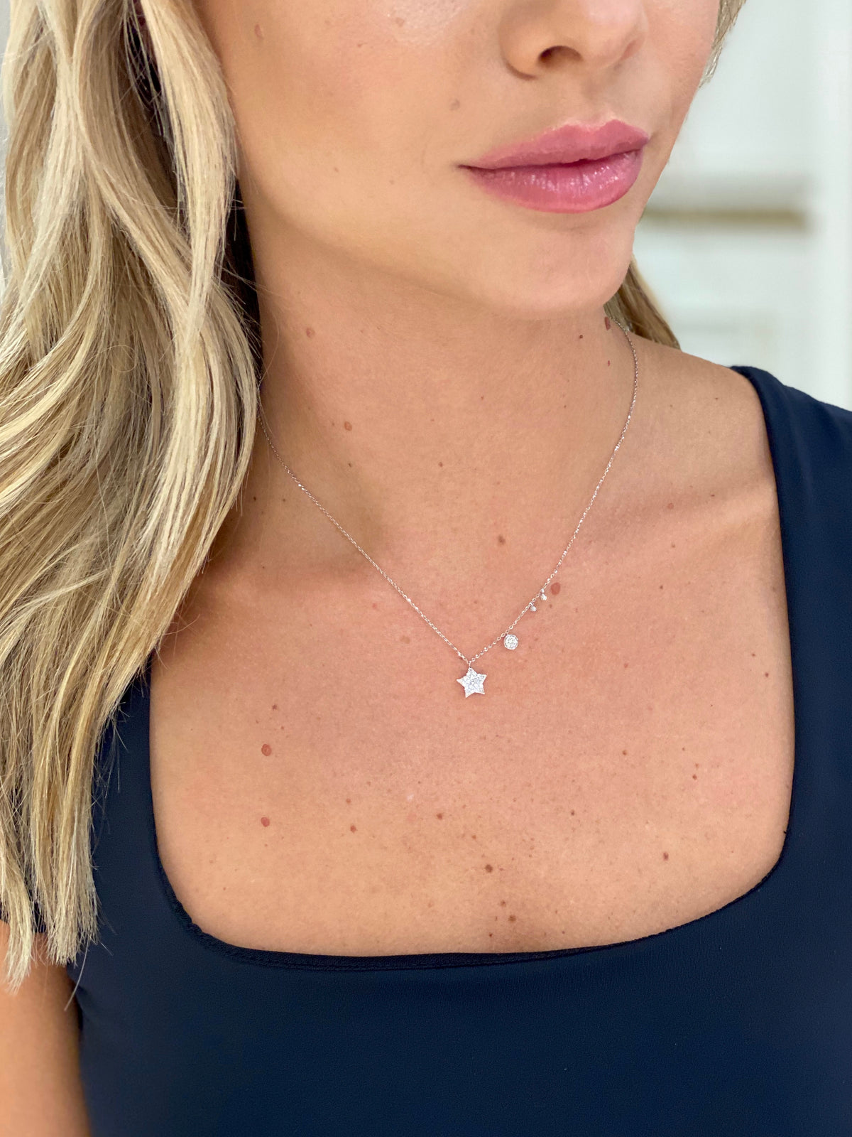When Stars Align Dainty Diamond Star & Round Charm
