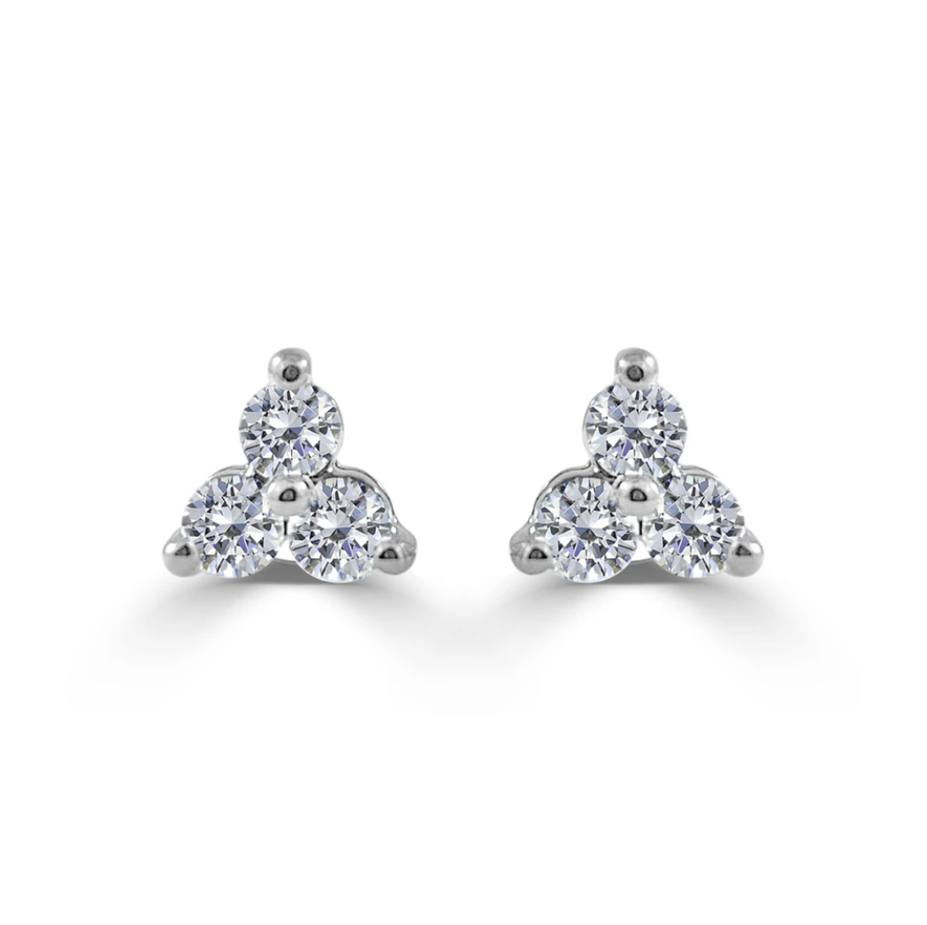 RingWraps Trilogy Cluster Studs WG