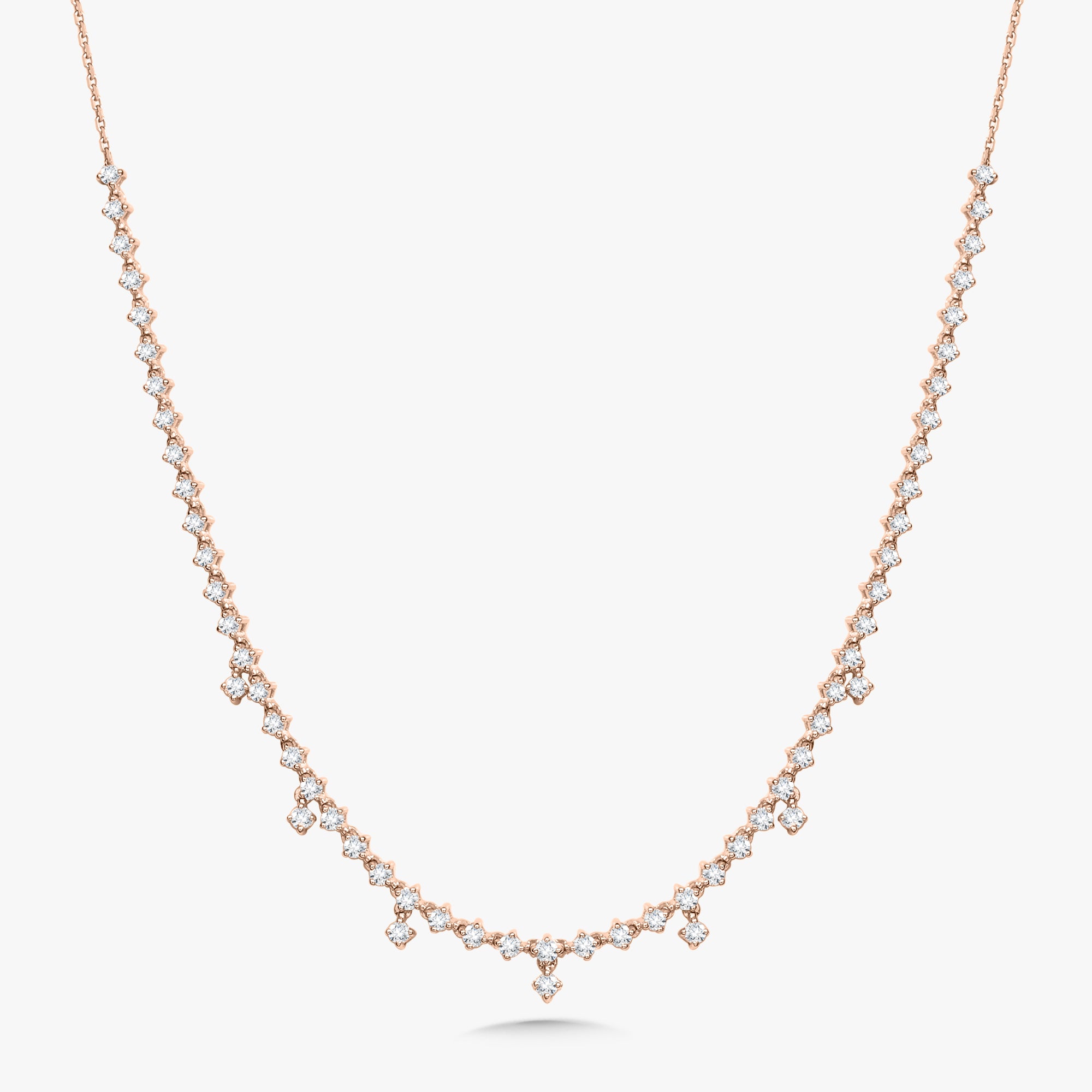 Tinx Dangle Diamond Adjustable Choker/Collar Necklace 2.66
